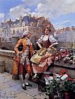 Henri Victor Lesur The Flower Seller painting